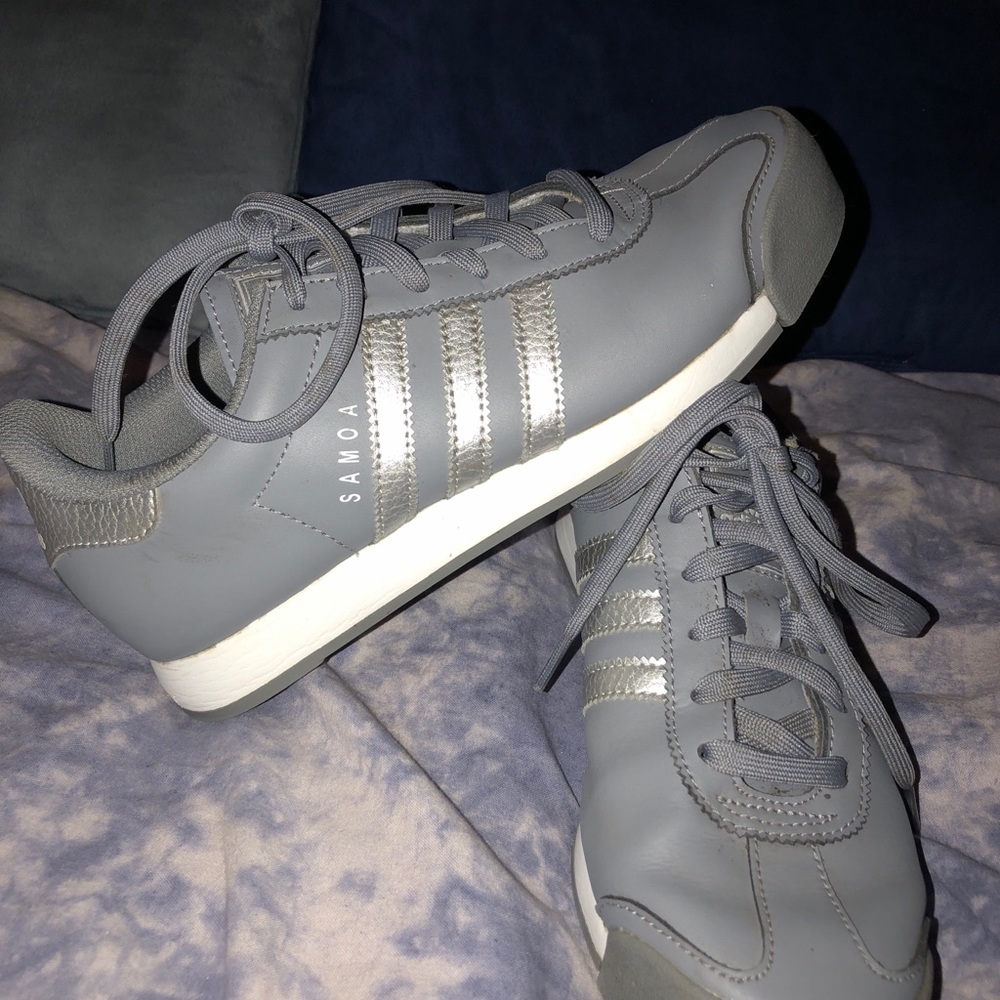 Adidas Grey and Silver Samoa Shoes